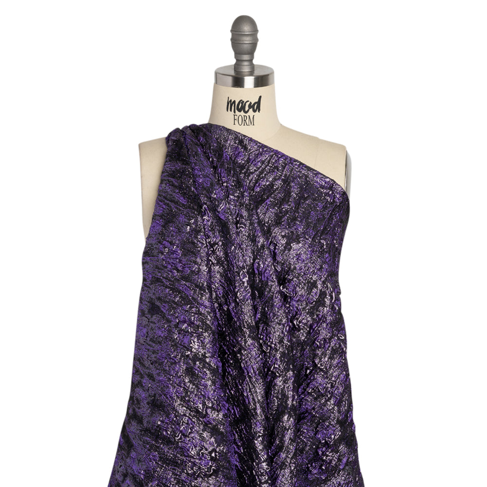 Metallic Purple and Black Abstract Luxury Brocade - Joann Fabrics