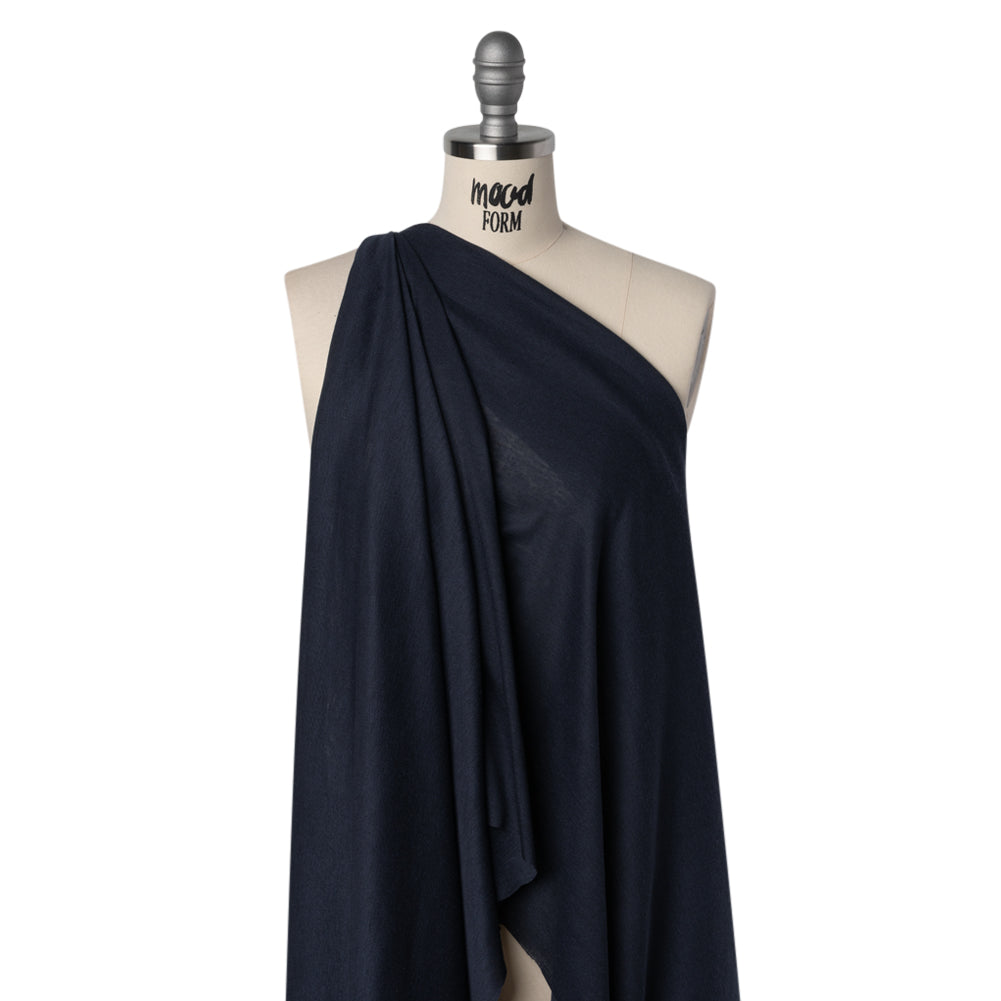 Lightweight Polyester 1x1 Rib Knit - Navy Blue - Deadstock - Joann Fabrics