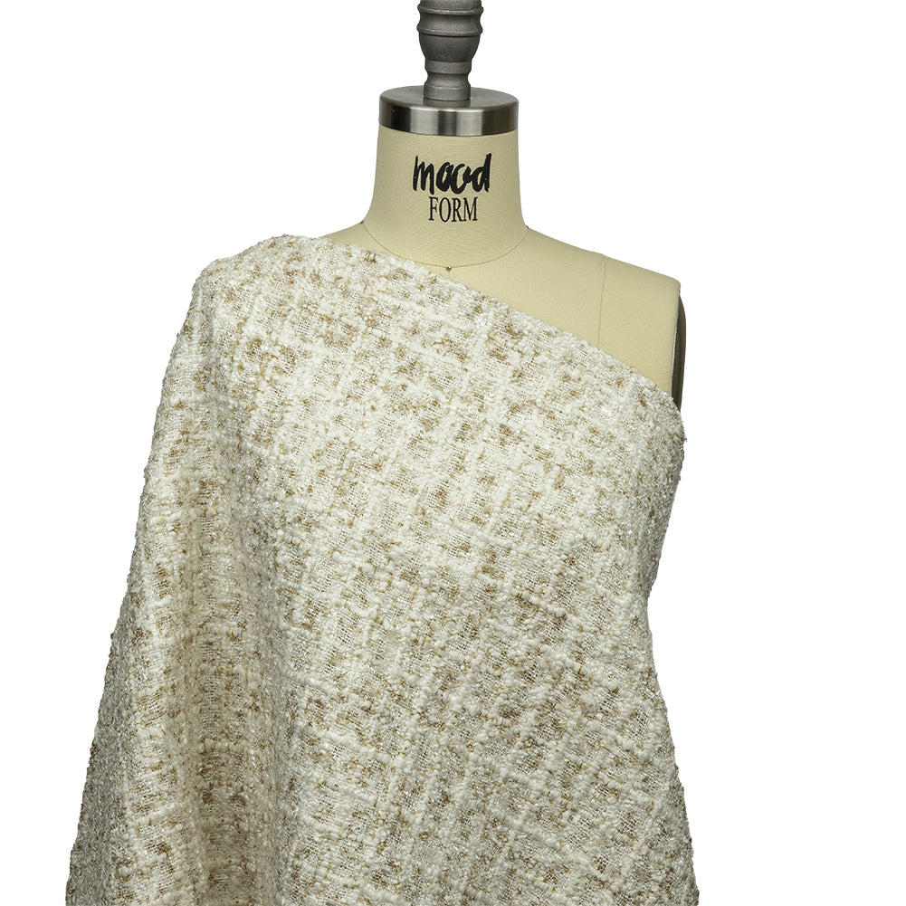 Newcastle Beige and White Viscose and Acrylic Chenille Tweed - Joann Fabrics
