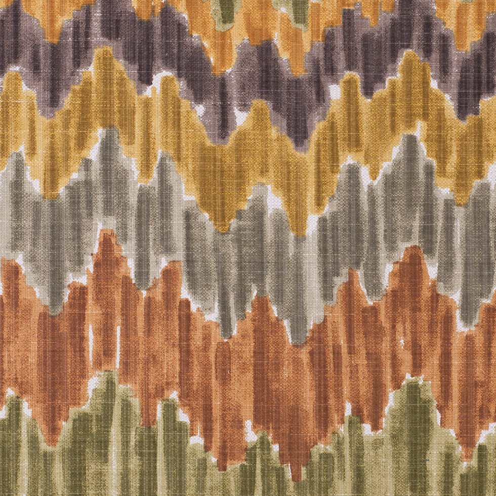Orange/Green Flamestitch Cotton-Blend Woven - Joann Fabrics