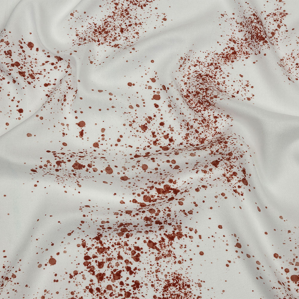 Rayon Batiste - Blood Splatters - Rue Morgue Print - Mood Exclusive Nevermore Collection - Joann Fabrics