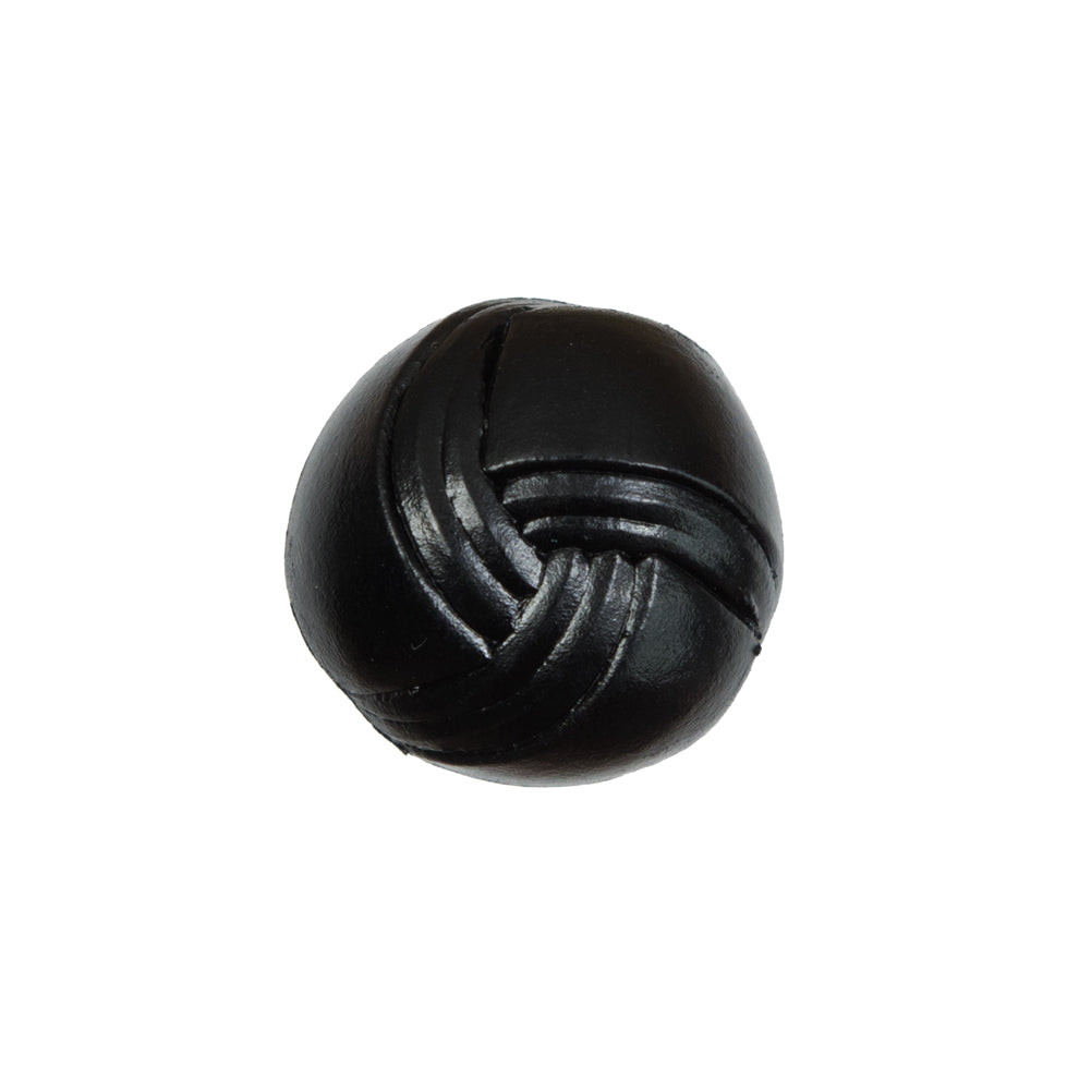 Black Leather Shank Back Button - 32L/20mm - Joann Fabrics