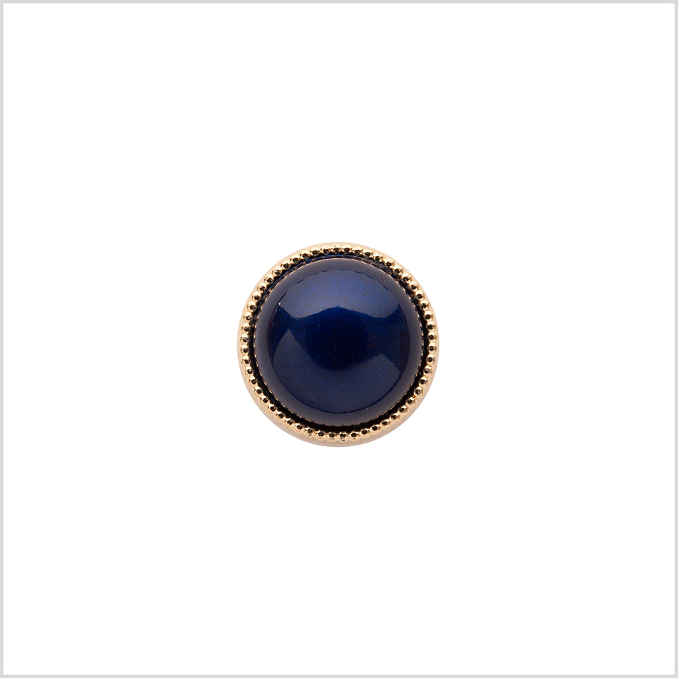 Italian Navy/Gold Shank Back Button - 16L/10mm - Joann Fabrics