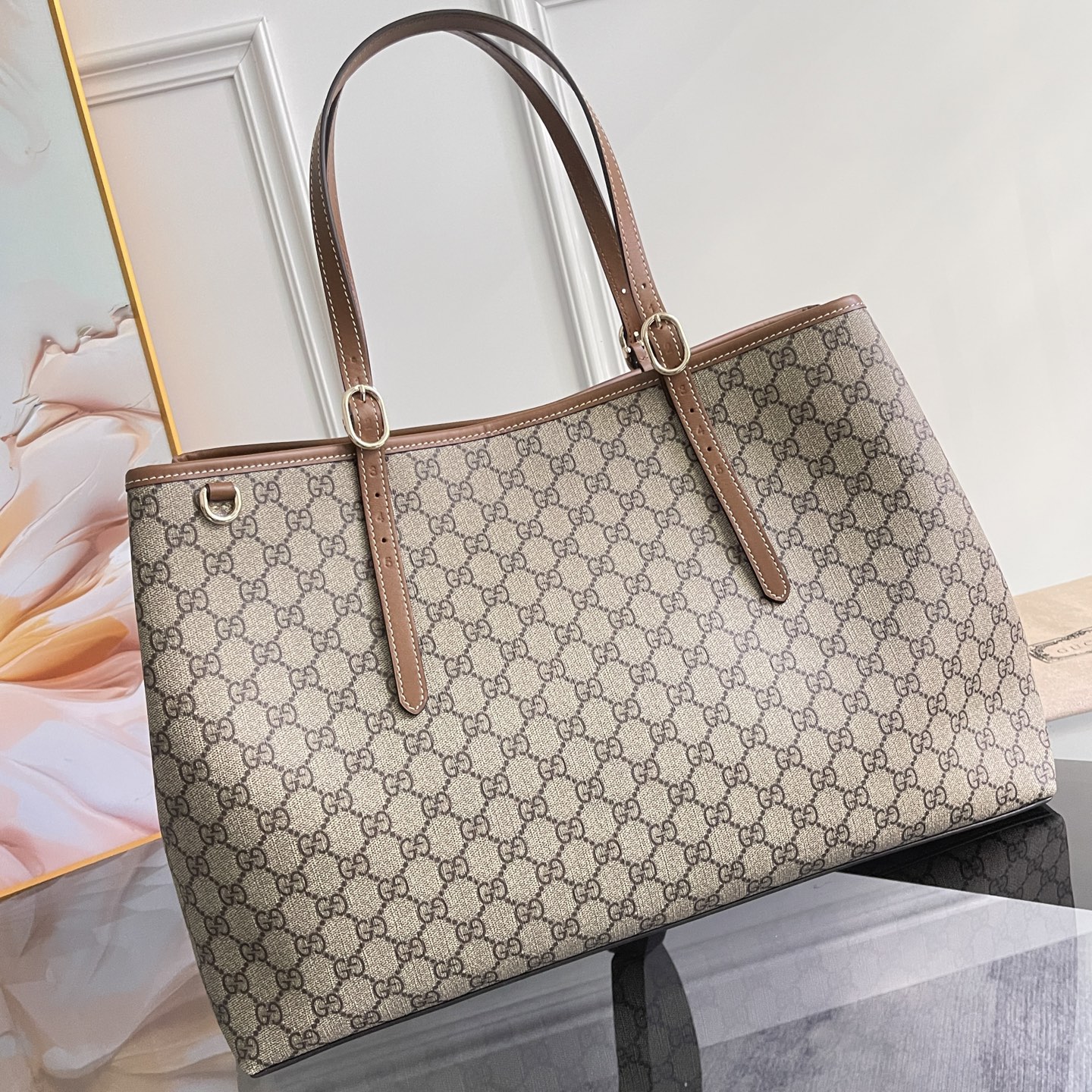 GG Emblem Large Tote Bag