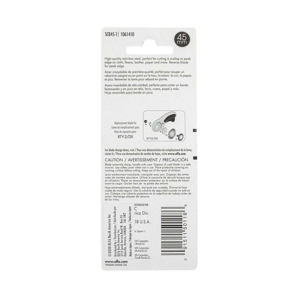 Olfa 45mm Scallop Rotary Blade - Joann Fabrics