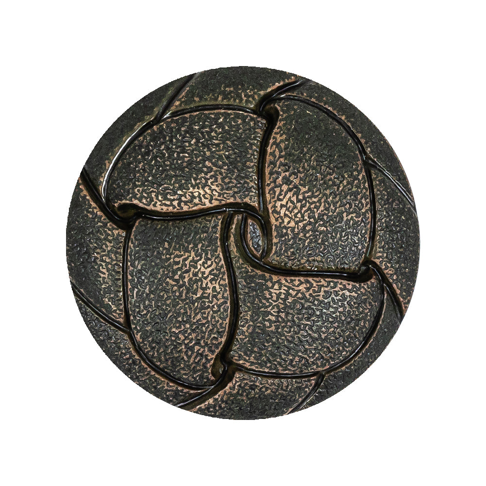 Italian Dusty Olive Knotted Leather-Look Shank Back Plastic Button - 44L/28mm - Joann Fabrics