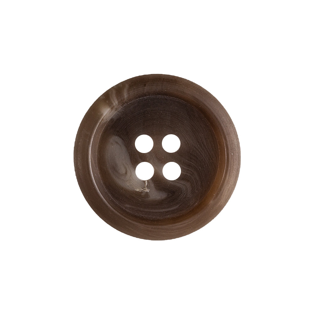 Caramel and Warm Gray Swirl 4-Hole Plastic Button with Pronounced Rim - 36L/23mm - Joann Fabrics