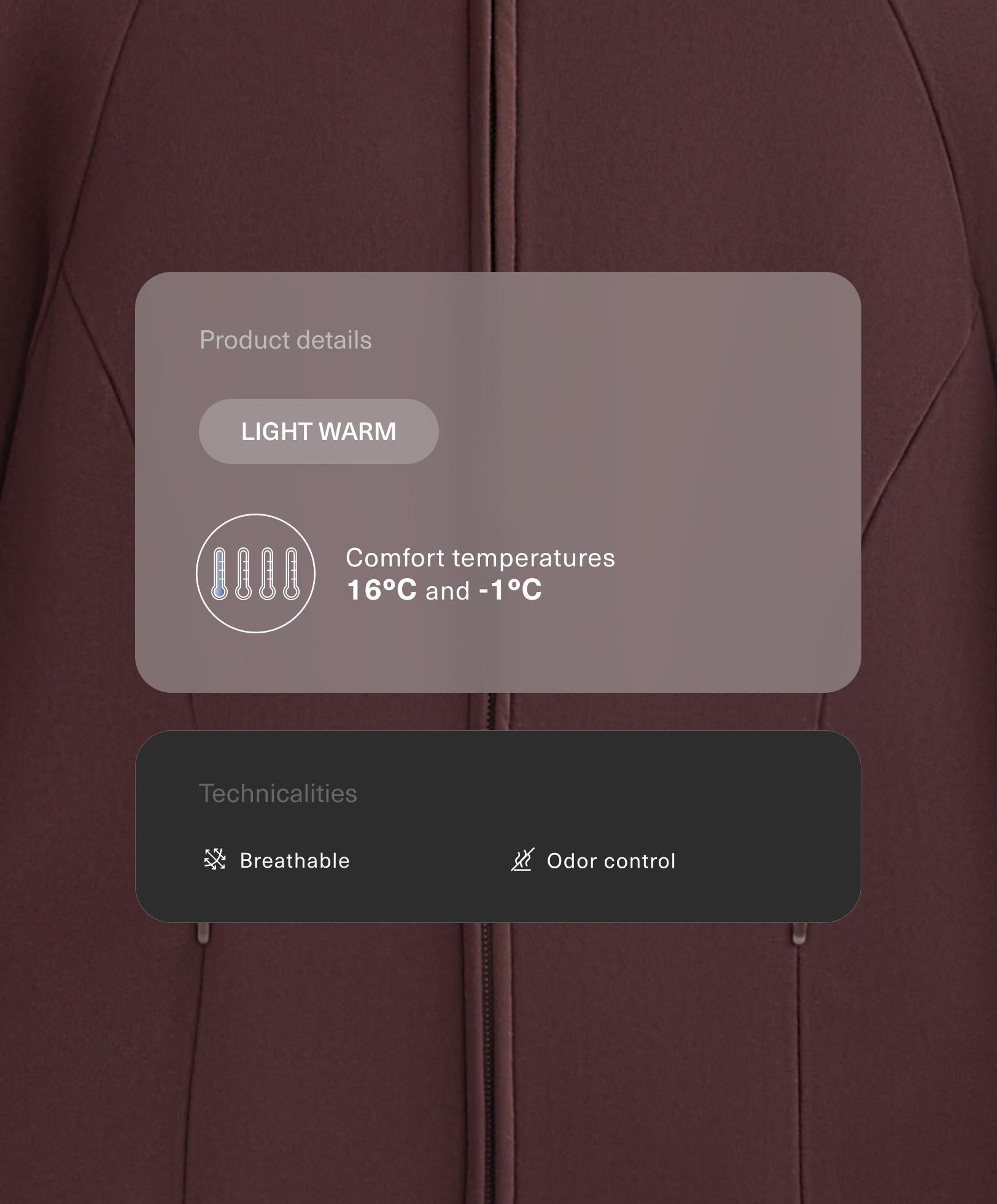 Light warm technical jacket
