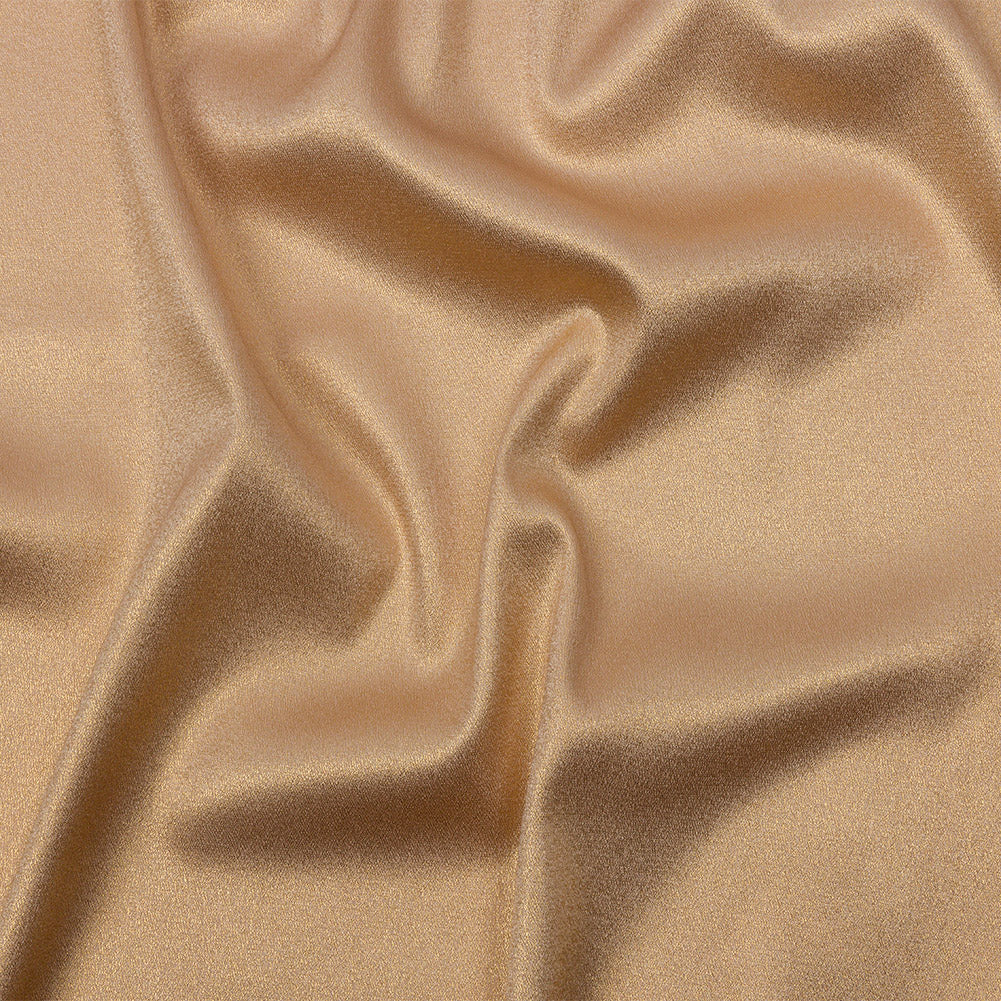 Stretch Polyester Crepe with Gold Foiling - Beige - Devyn Collection - Joann Fabrics