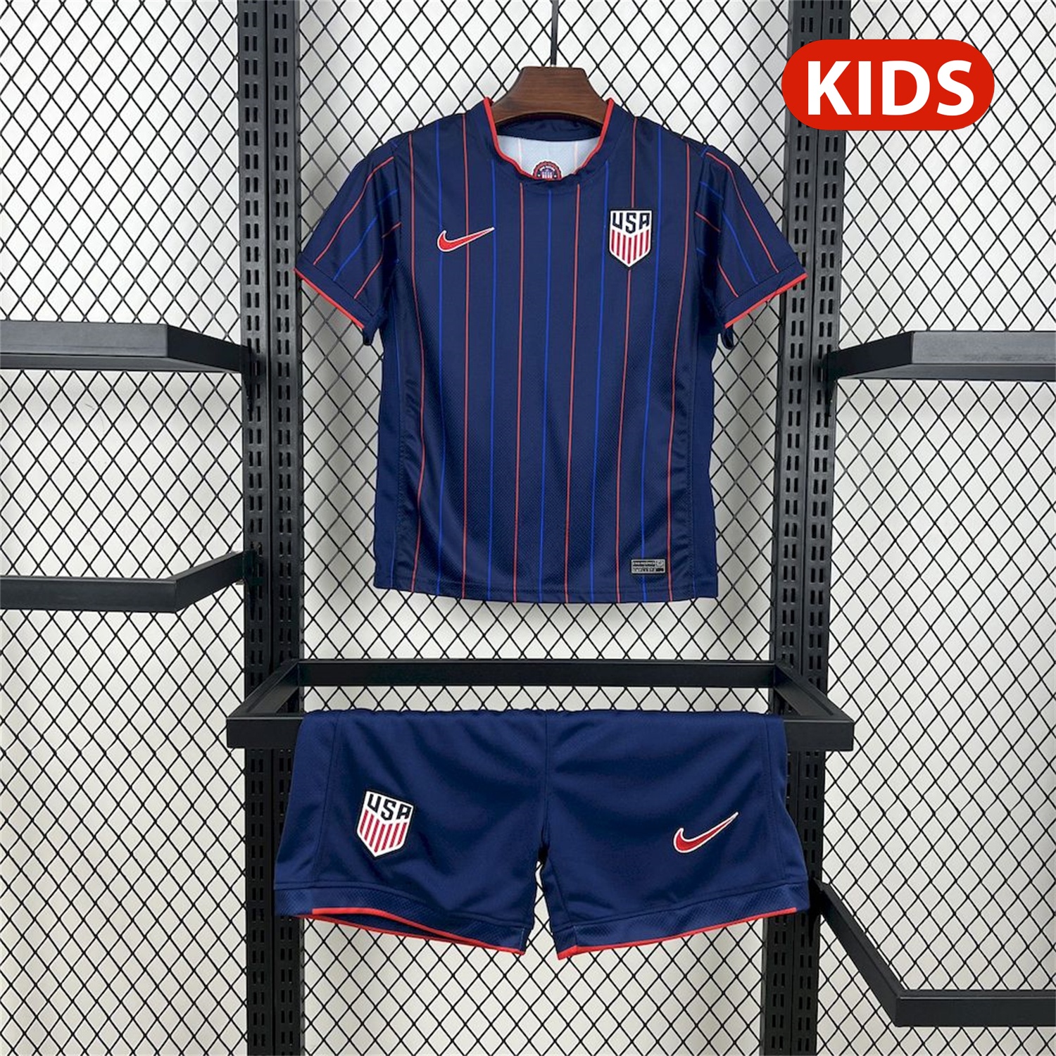 United States USA 25-26 Away Deep Blue Kids Kit - UnitedFutballJersey