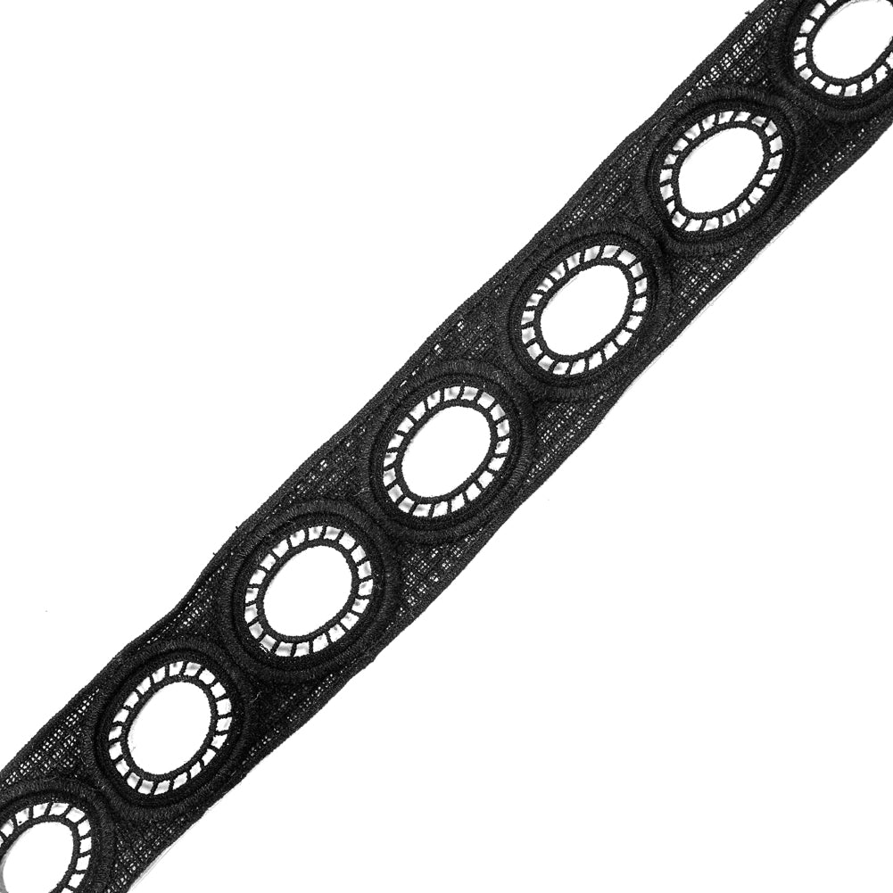 Pale Black Geometric Venise Lace - 2