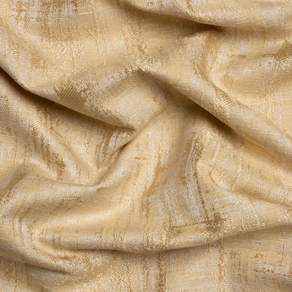 Drapery Jacquard - Gold Distressed Abstract - British Imported - Joann Fabrics