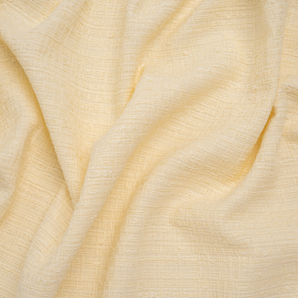 Cotton and Viscose Blend Tweed Woven - Ecru - Famous Australian Designer Deadstock - Joann Fabrics