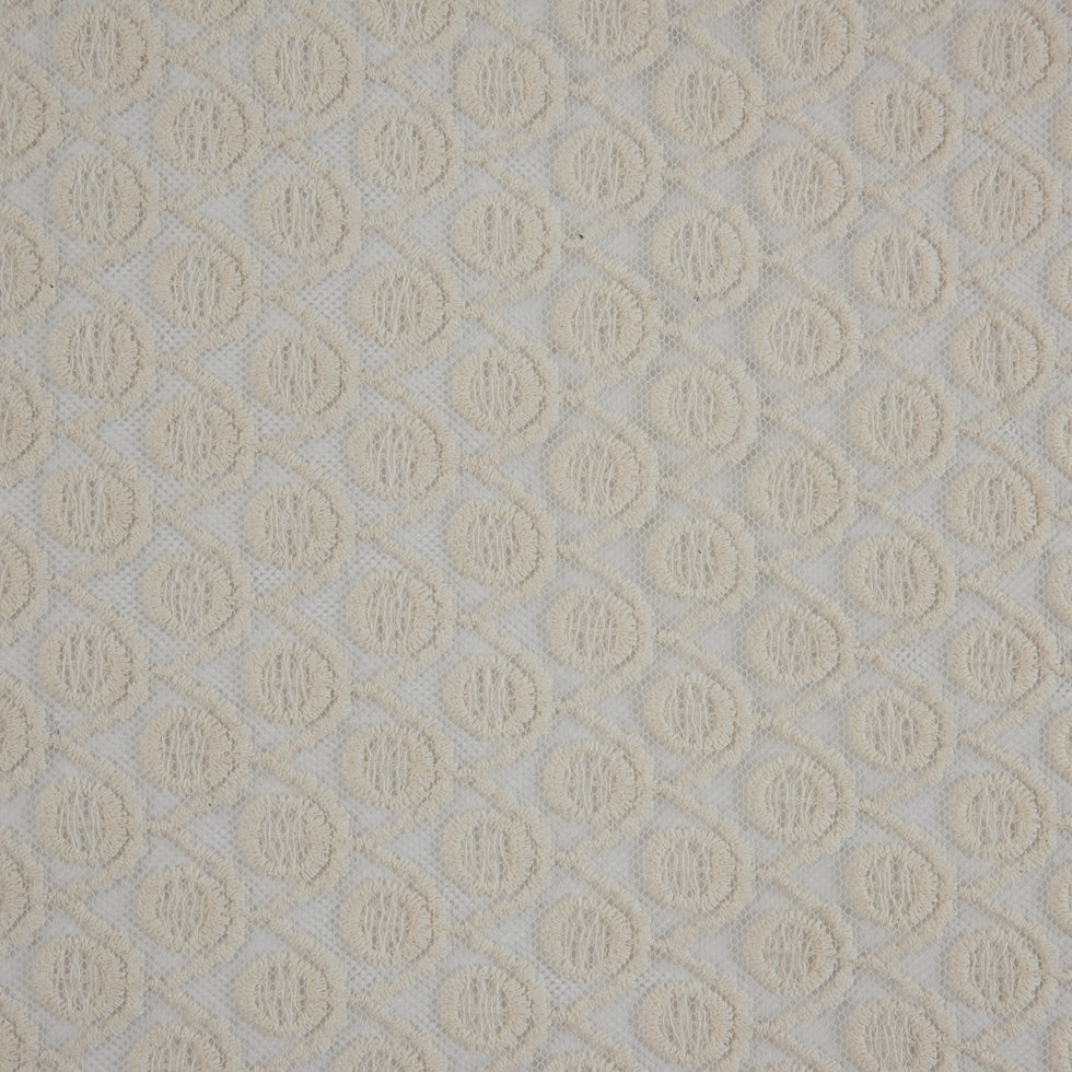 Famous NYC Designer Off-White Scalloped Lace on Netting - Joann Fabrics
