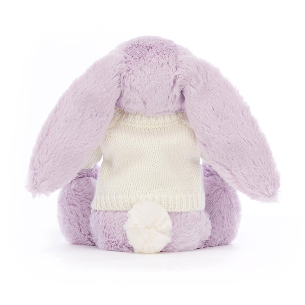 Bashful Lilac Bunny with Personalized Cream Jumper