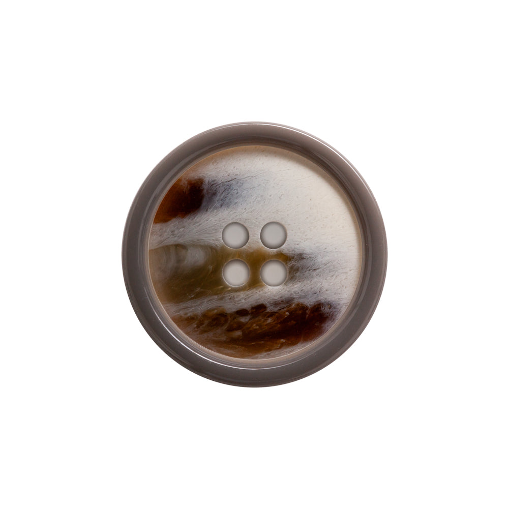 Italian Mourning Dove and Beige Abstract 4-Hole Plastic Button - 36L/23mm - Joann Fabrics