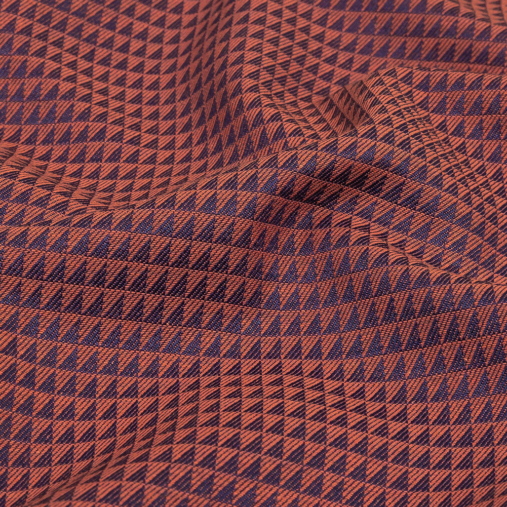 Navy and Orange Triangles Cotton and Polyester Twill - Joann Fabrics