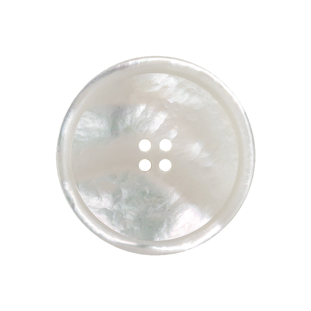 Iridescent White 4 Hole Narrow Rim Shell Button - 40L/25.5mm - Joann Fabrics