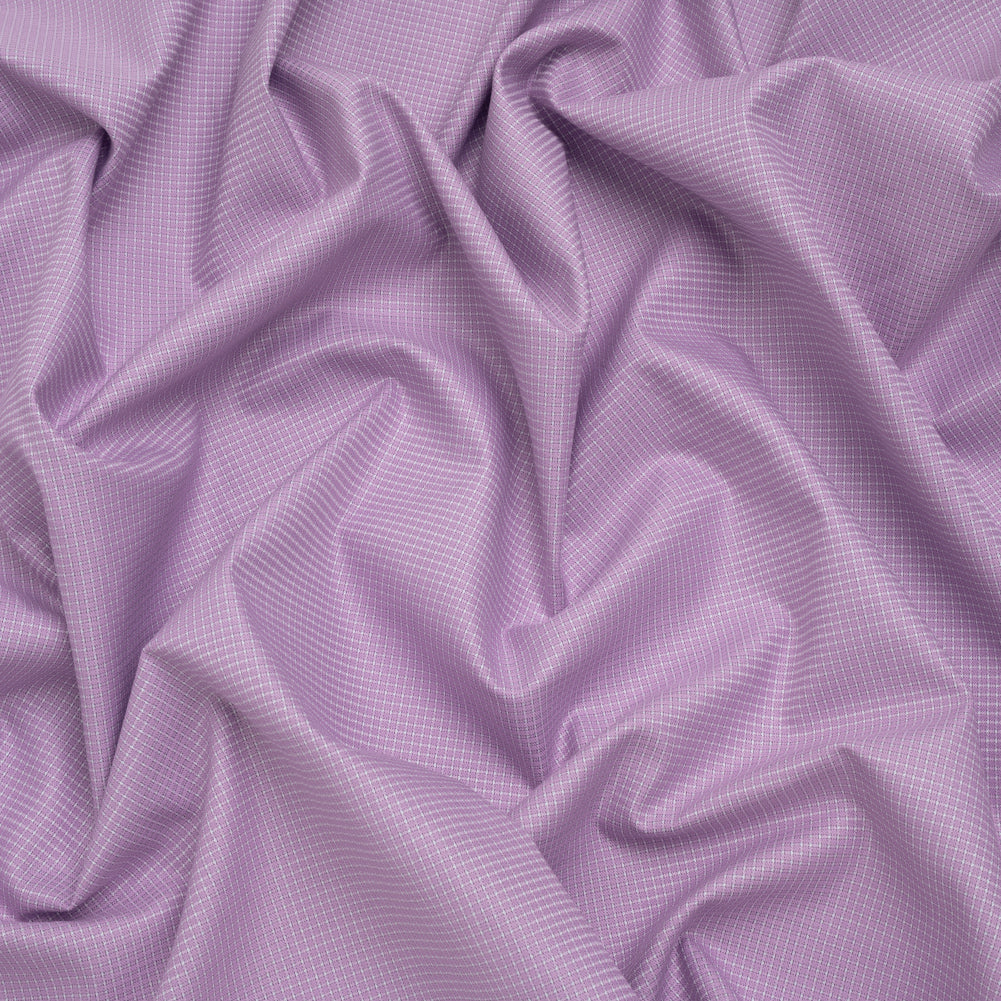 Cotton Twill Shirting - Lavender and White Checks - Deadstock - Joann Fabrics