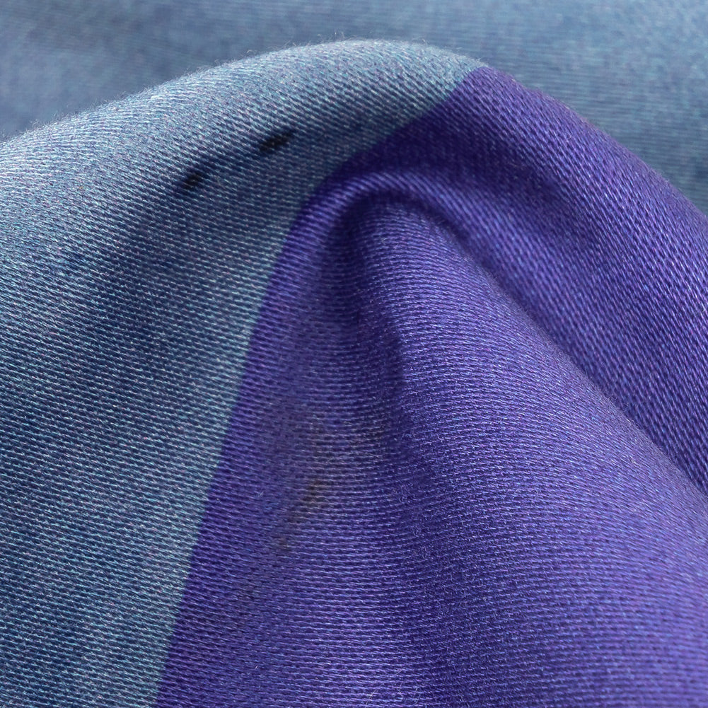 Stretch Cotton Sateen Panel - Purple and Brown Painterly Geometric - Around the Block Print - Mood Exclusive Wisteria Collection - Joann Fabrics