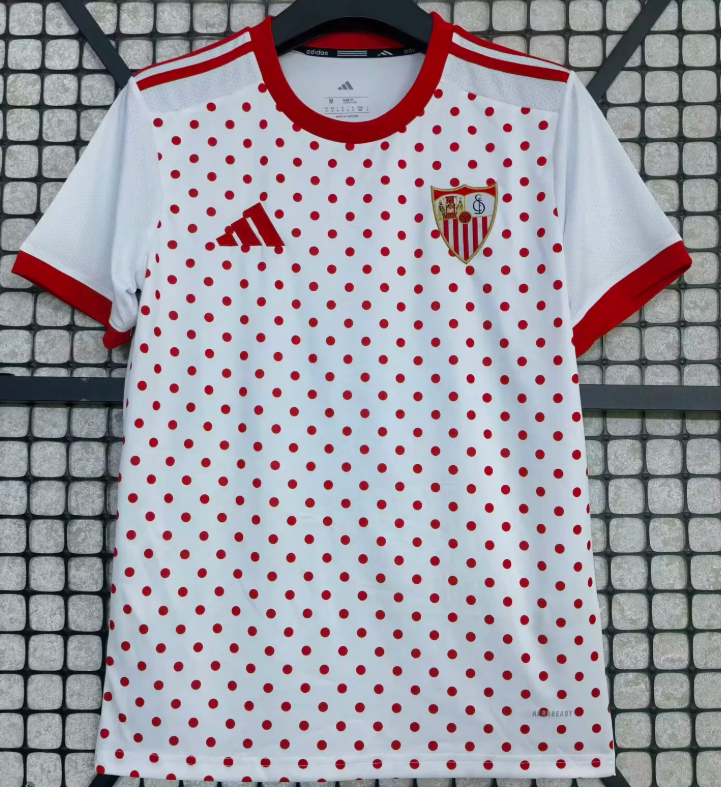 2025/2026 Sevilla Training Suit White Football Shirt 1:1 Thai Quality