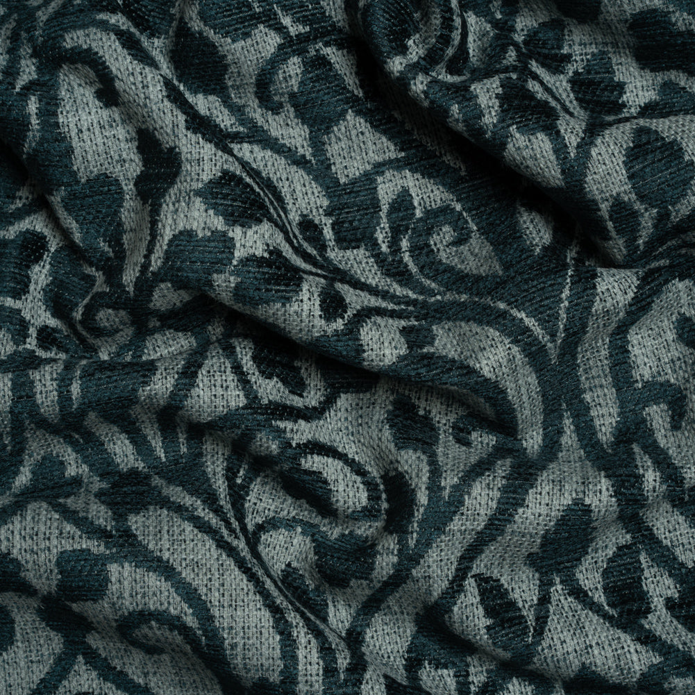Drapery Chenille Jacquard - Peacock Leafy Vines - British Imported - Joann Fabrics