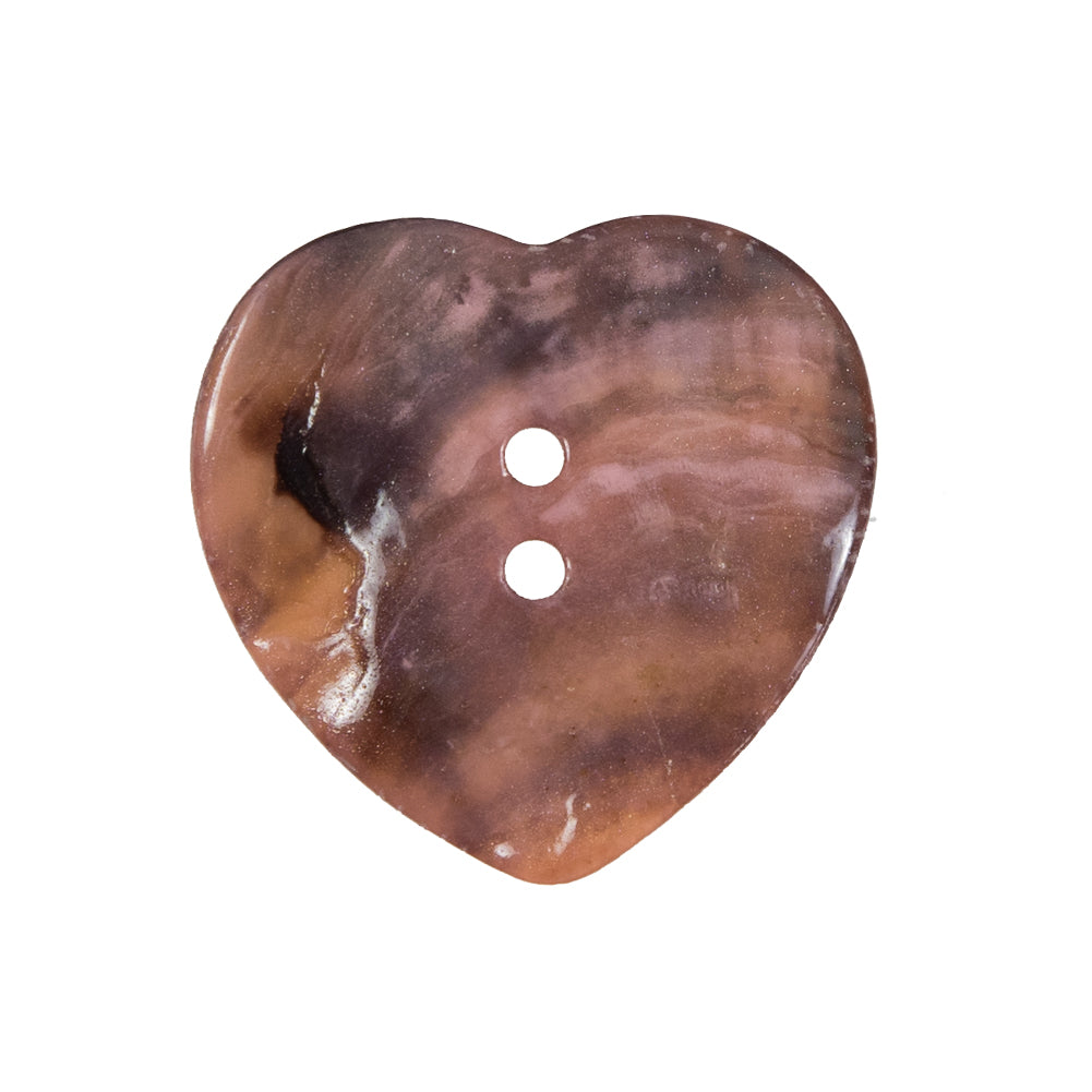 Italian Pink Heart-Shaped Shell Button - 40L/25.5mm - Joann Fabrics