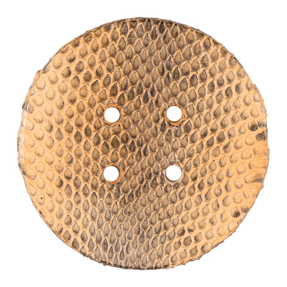 Cashew Snakeskin Covered 4-Hole Button - 96L/61mm - Joann Fabrics