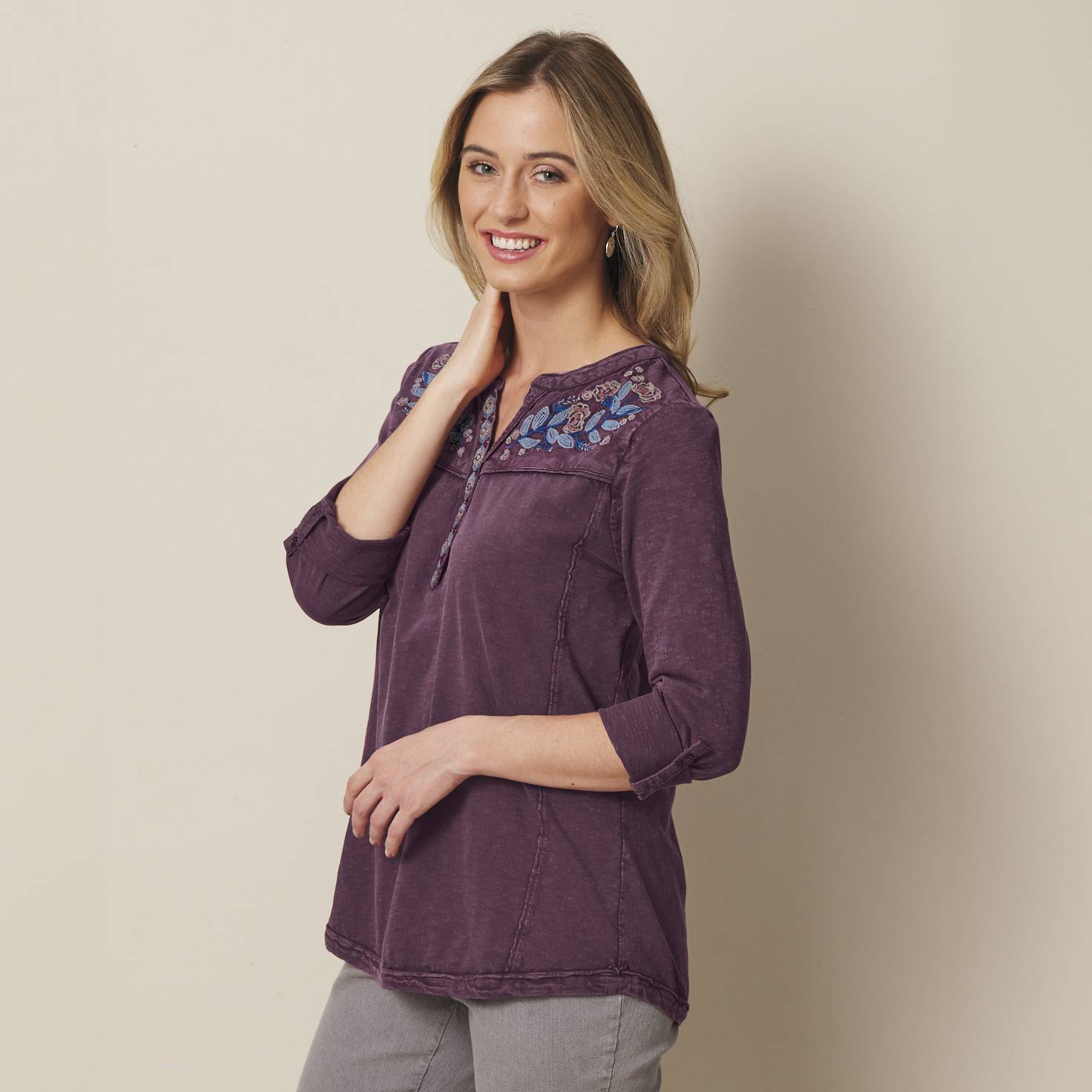 Embroidered Yoke Top - Northstyle Catalog