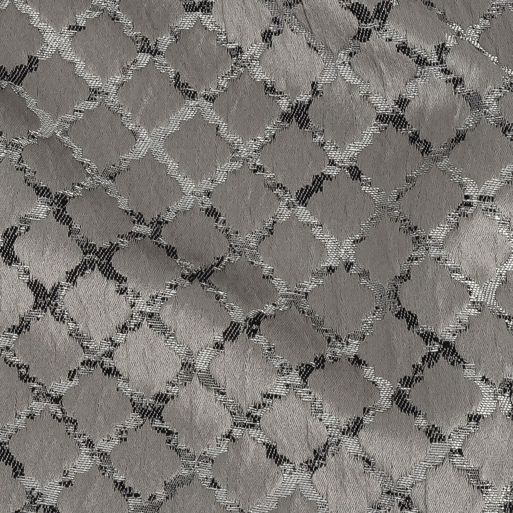 Drapery Jacquard - Graphite Moroccan Quatrefoil - British Imported - Joann Fabrics
