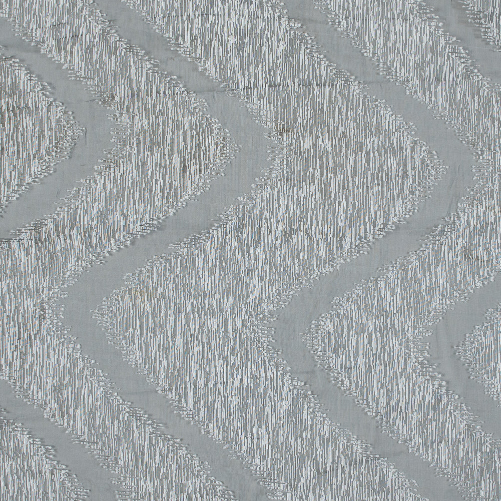 Organza Burnout Jacquard - Silver Chevron - Joann Fabrics