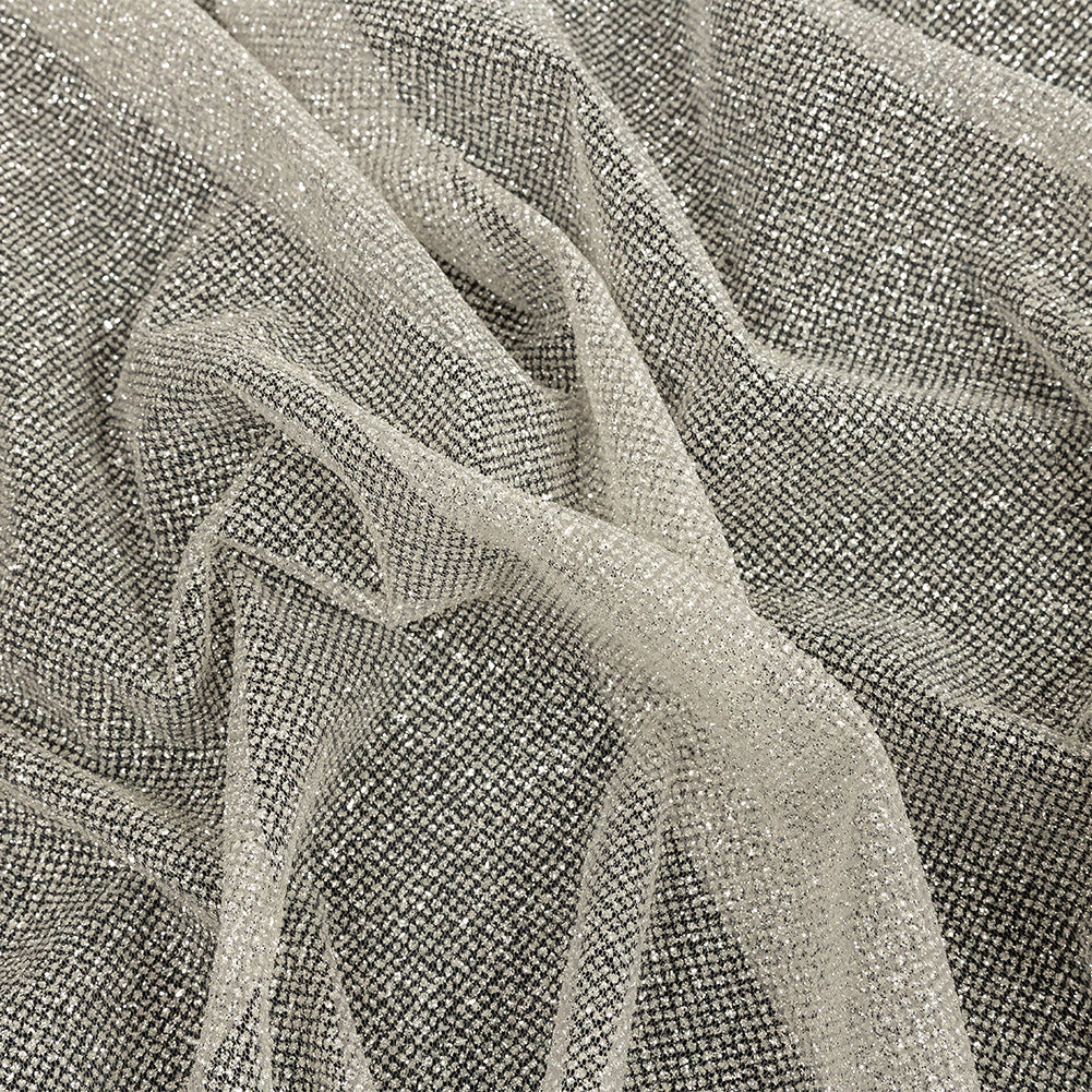 Tulle with Metallic Platinum Glitter - Dove Gray - Platina Collection - Joann Fabrics