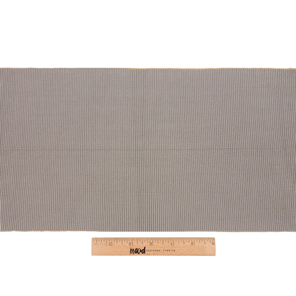 Silver Gray 2x2 Rib Knit Foldover Trim - 8