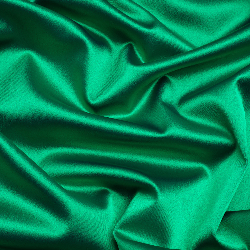 Stretch Satin Made in Italy - Kelly Green with Black Backing - Premium Collection - Joann Fabrics