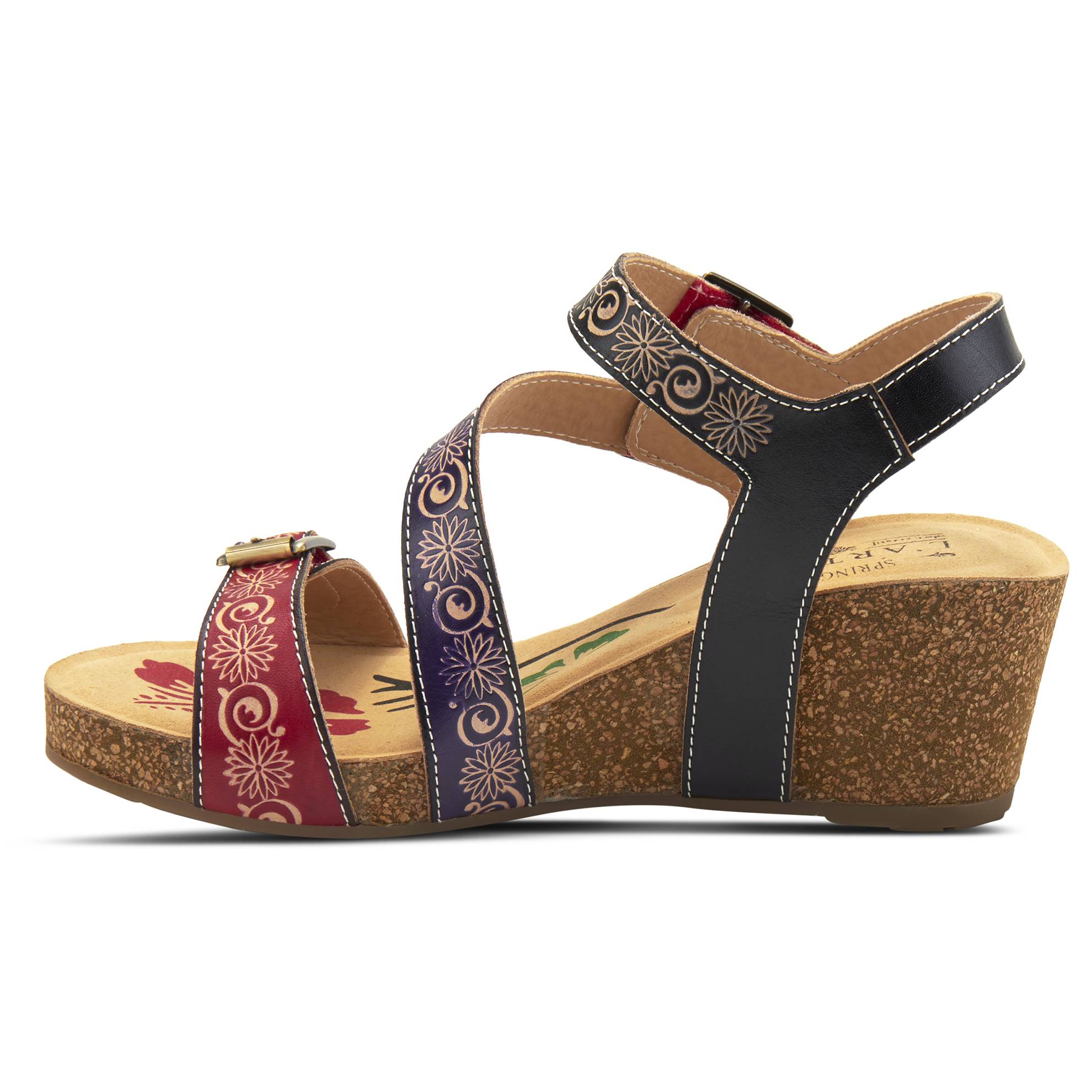 L'Artiste by Spring Step® Tanja Leather Wedge Sandal - Northstyle Catalog