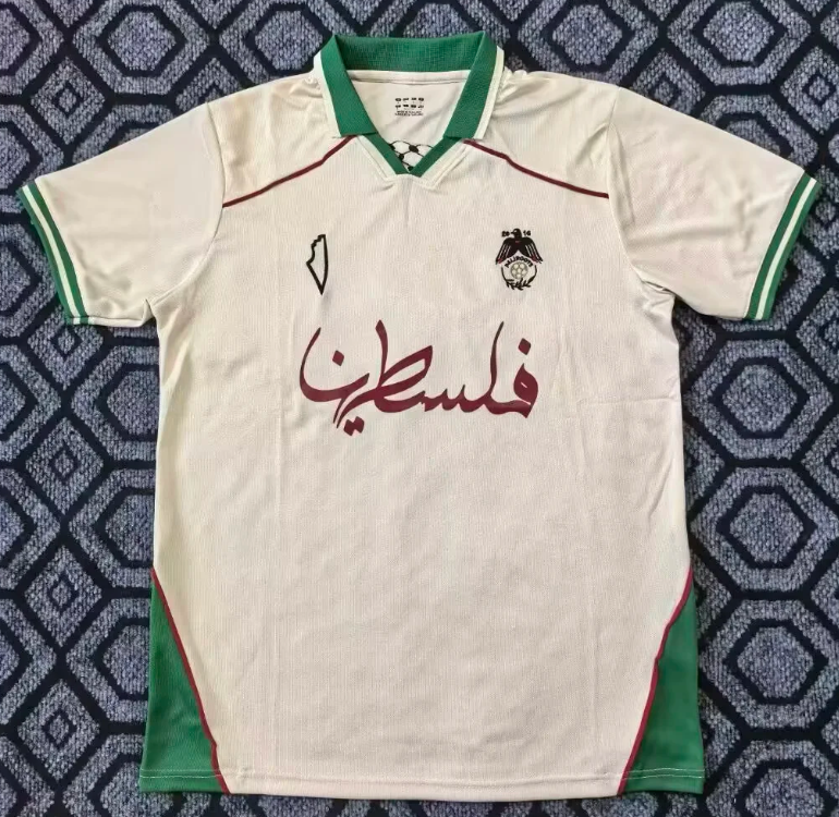 2025/2026 Palestine Yellow Green Collar Football Shirt 1:1 Thai Quality