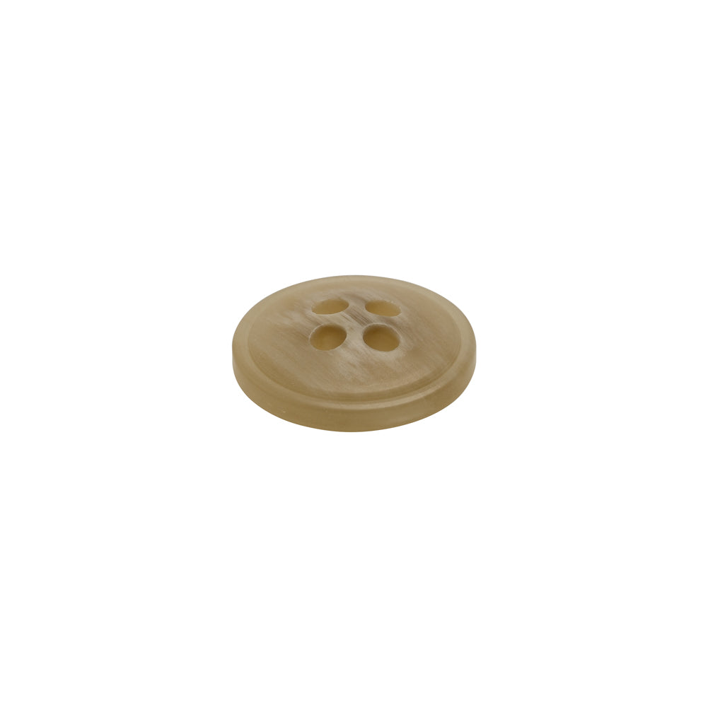 Plastic 4-Hole Button - 20L/12.5mm - Beige and White Striated - Made in Italy - Joann Fabrics