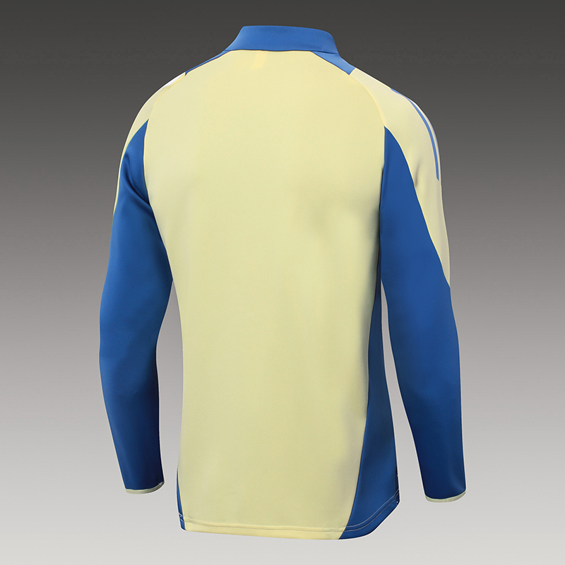 2024/2025 Ajax Half-Pull Training Suit Yellow Football Shirt 1:1 Thai Quality Set