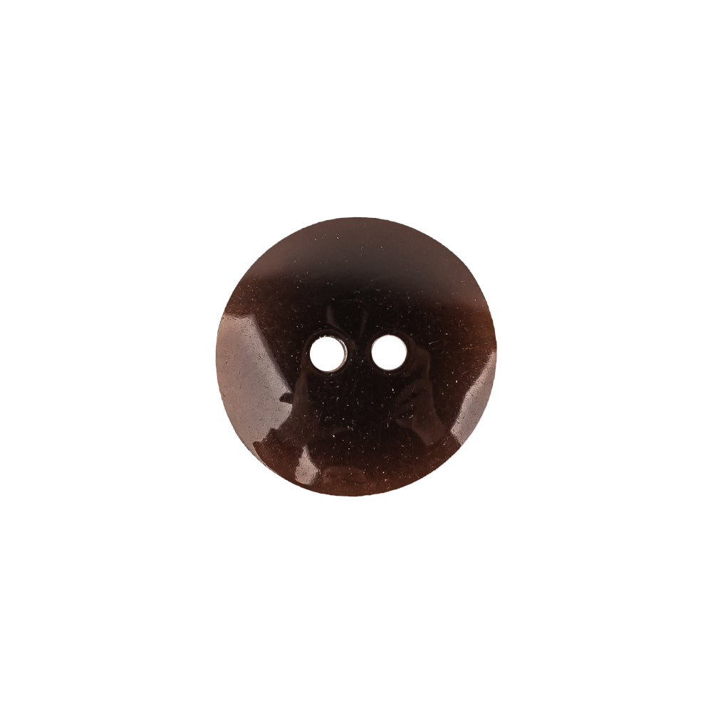 Plastic 2-Hole Button - 24L/15mm - Brown Engraved Ribbing Stripe - Joann Fabrics