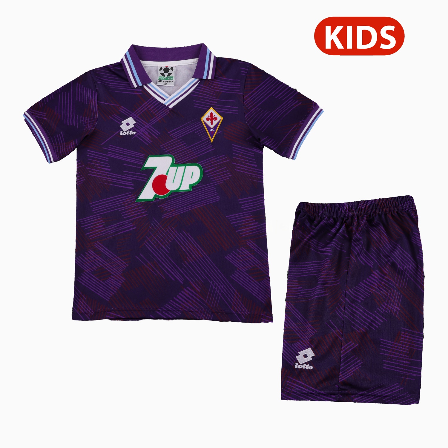 Retro Fiorentina 1992-93 Home Kids Kit - UnitedFutballJersey