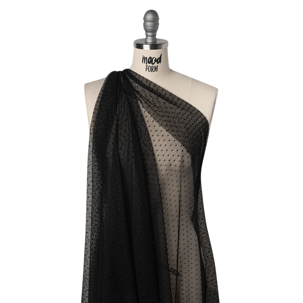 Point D'Esprit Tulle - Black - Designer Deadstock - Joann Fabrics
