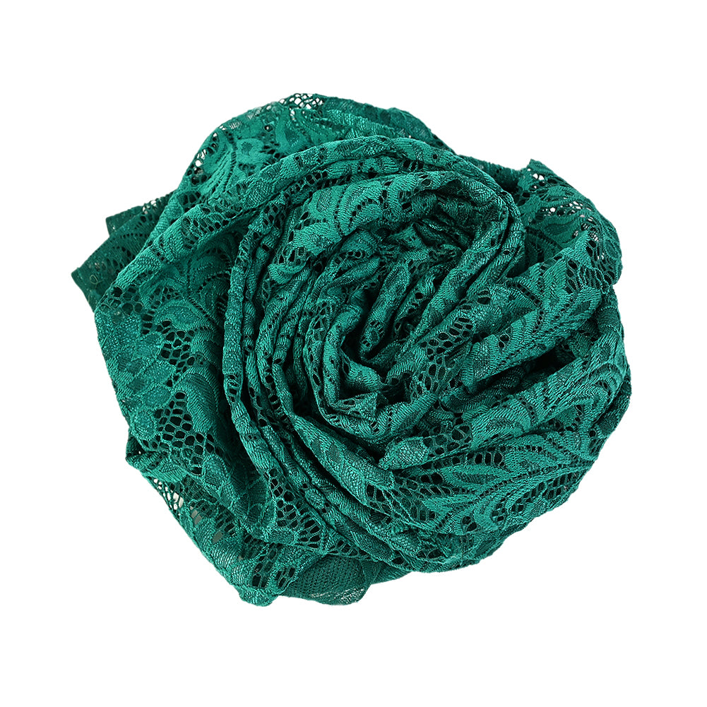Re-Embroidered Stretch Lace - Emerald Sunflowers - McKee Collection - Joann Fabrics