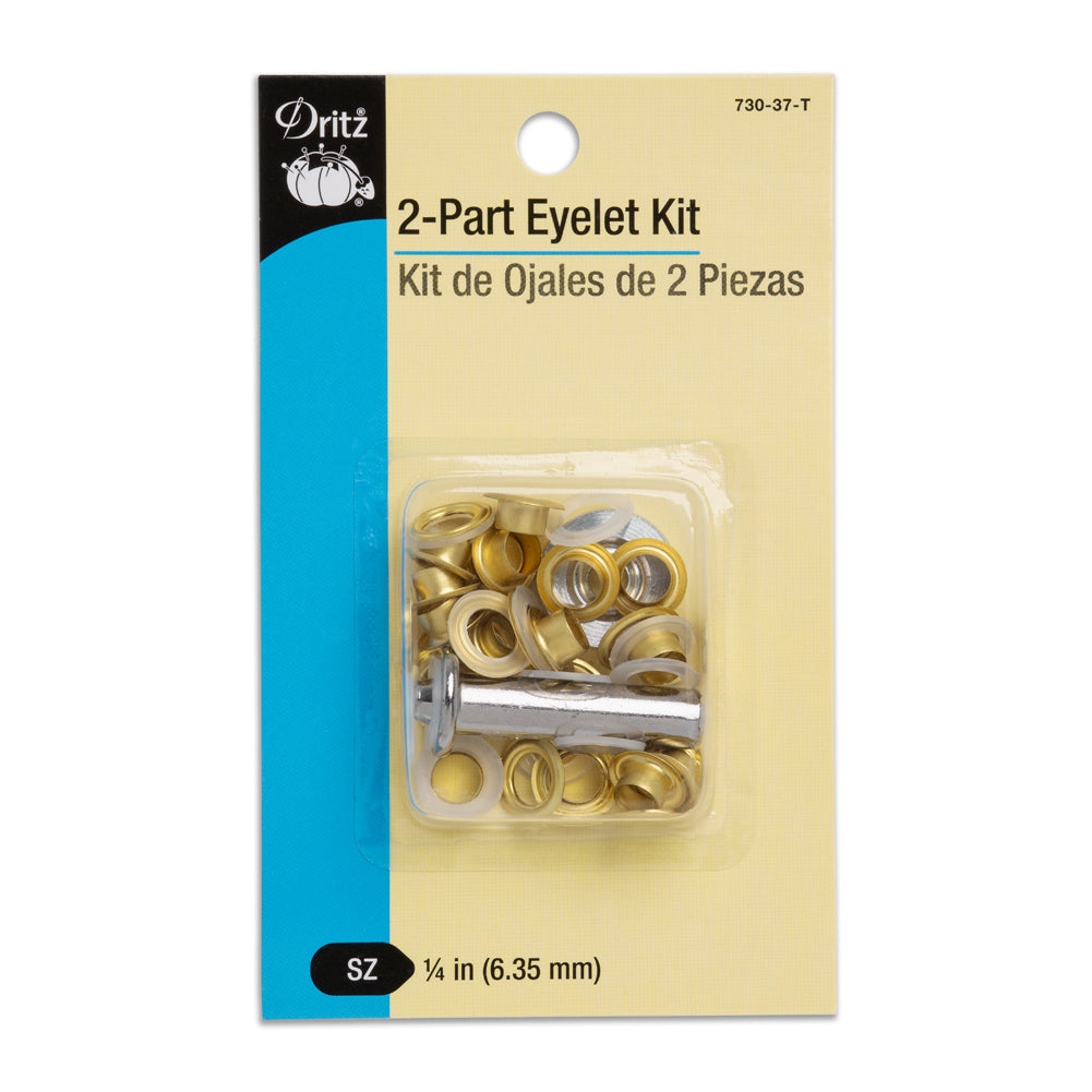 Dritz 2-Part Eyelet Kit - Matte Gold Size 0.25