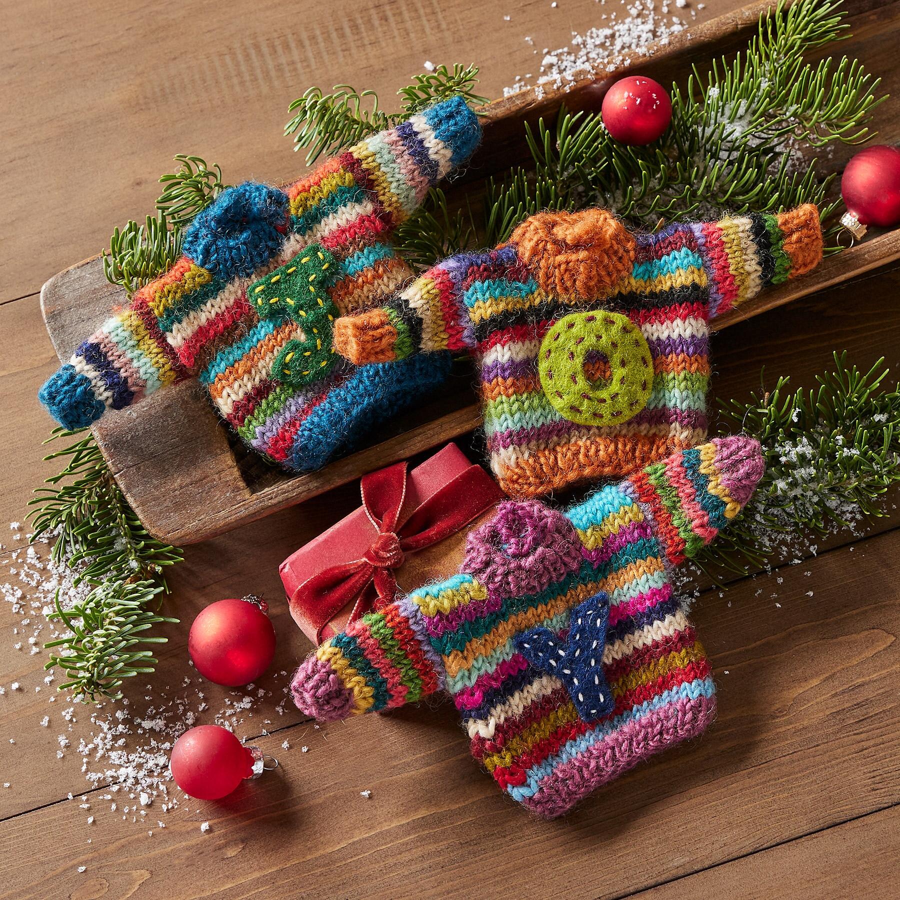 Striped Initial Sweater Ornament - Blair Catalog