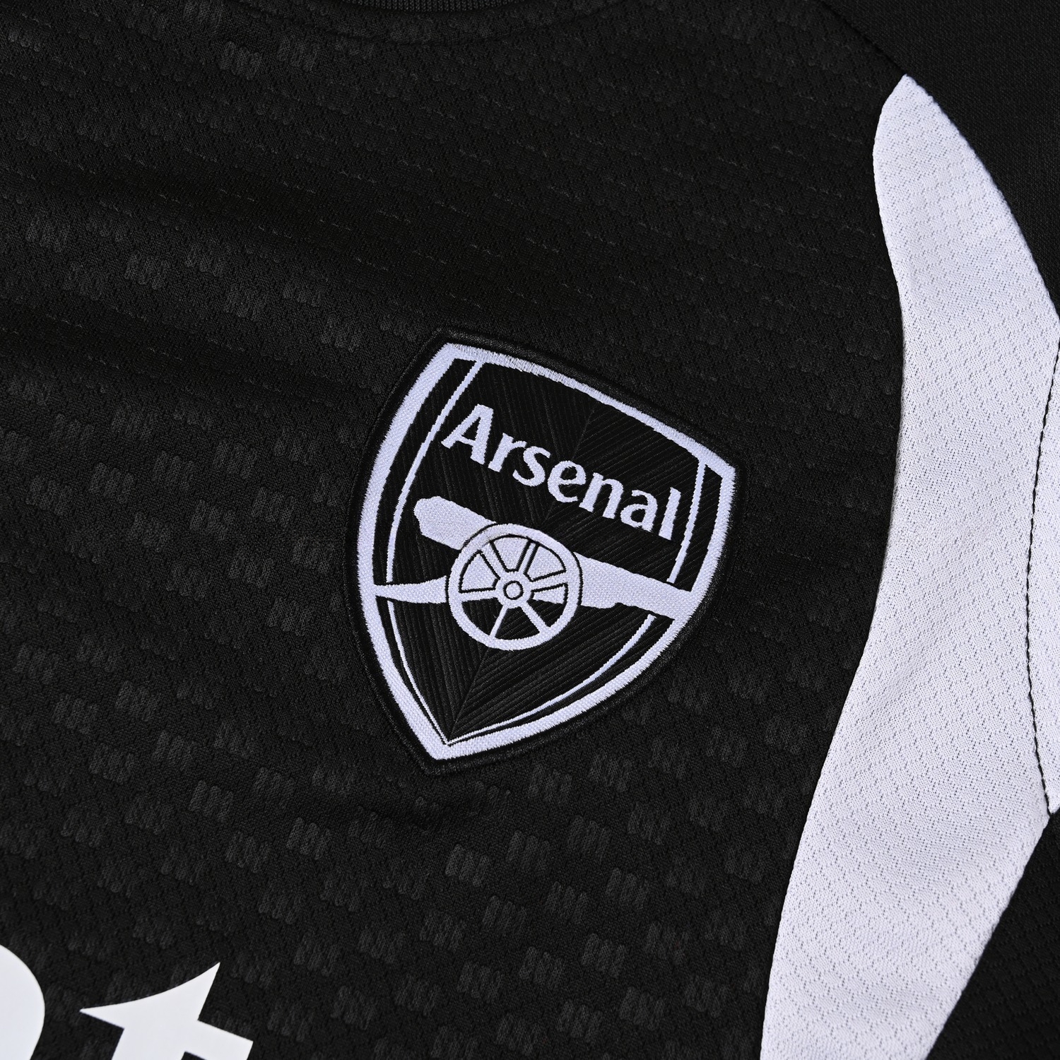Arsenal 26-27 Vest Training Set - Black With White Vest and Shorts - UnitedFutballJersey