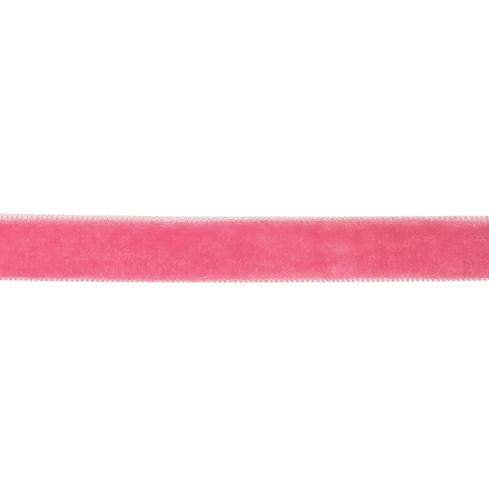 Pretty in Pink Single Face Velvet Ribbon - 0.5