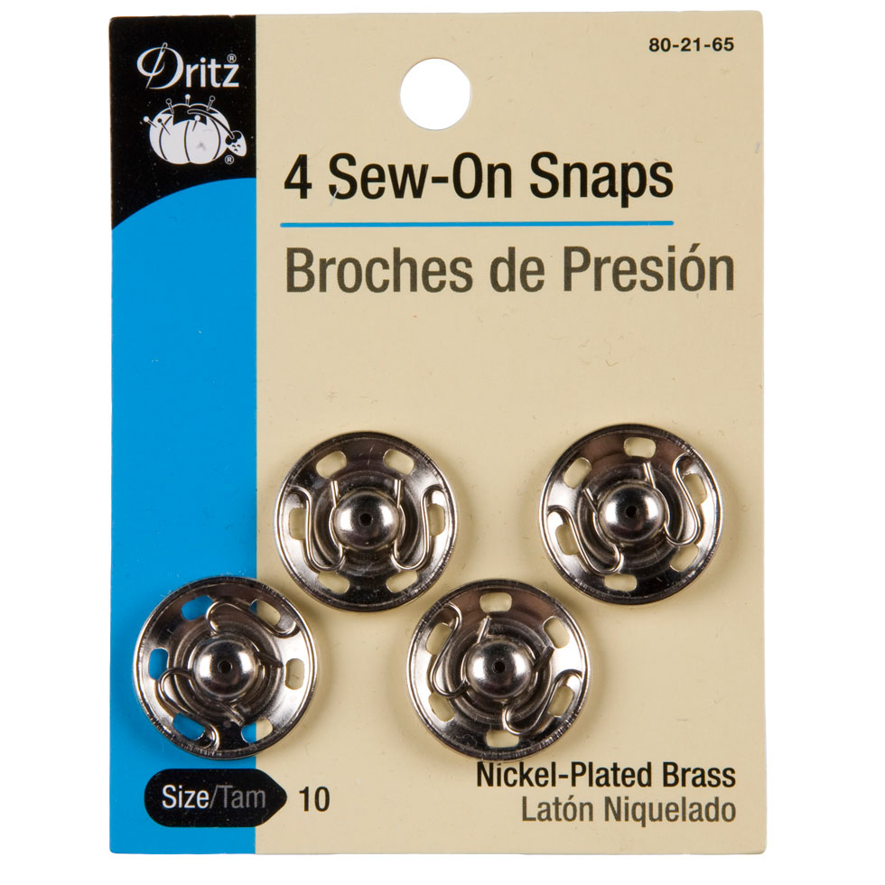 Dritz Nickel Sew On Snaps Size 10 - 4ct - Joann Fabrics