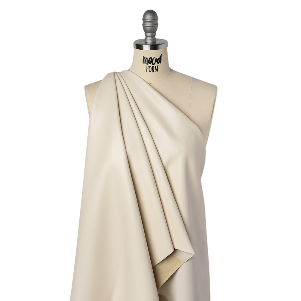 Stretch Faux Leather with Suede-Like Brushed Backing - Ivory - Jodi Collection - Joann Fabrics