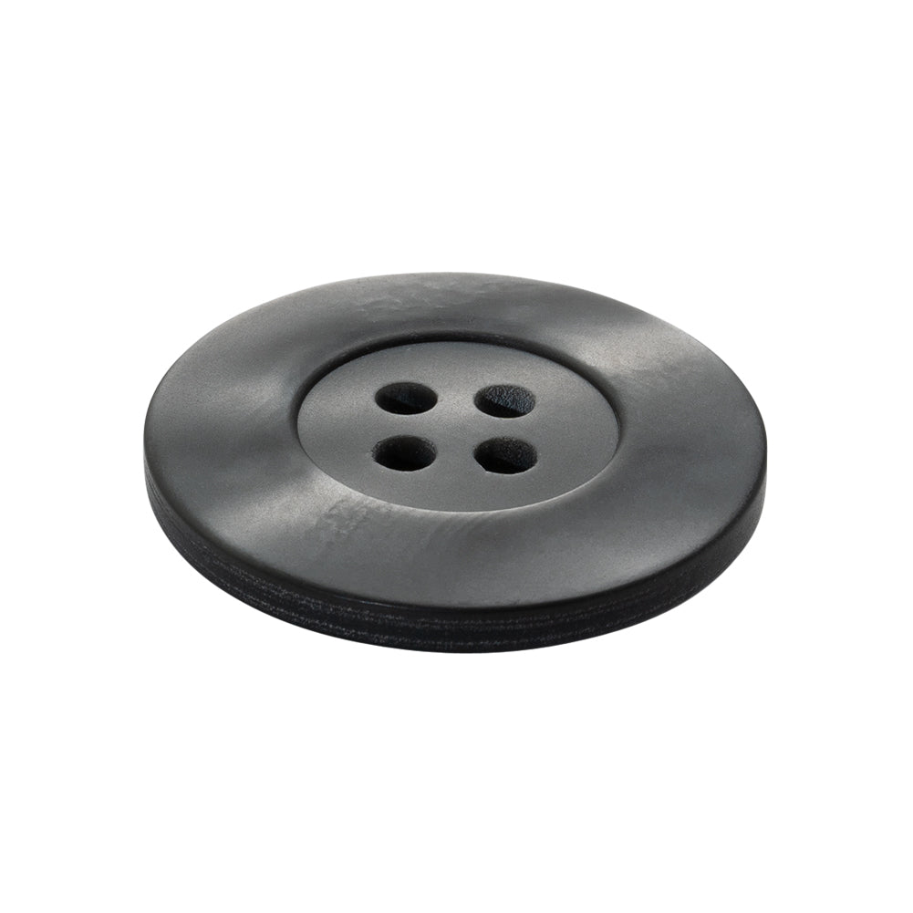 Plastic 4-Hole Button - 42L/27mm - Iridescent Gray with Wide Flat Rim - Joann Fabrics