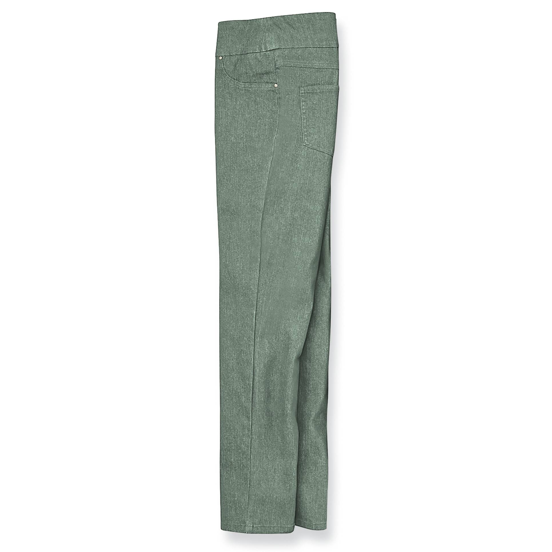 Colored Stretch Denim Pull-On Jeans, Smooth Fit, Back & Coin Pockets - Northstyle Catalog